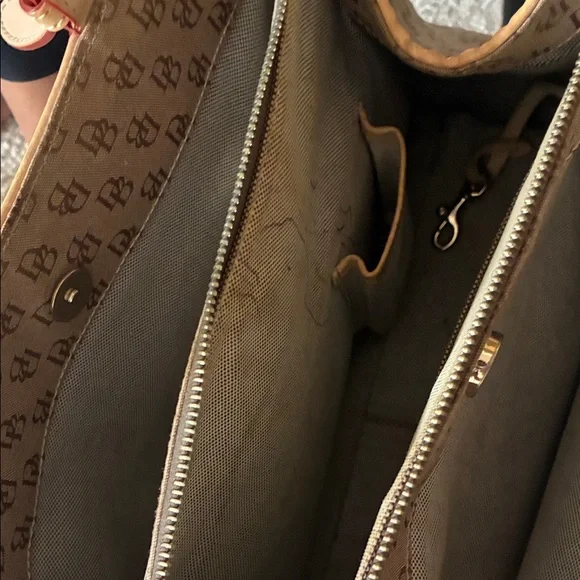 Dooney & Bourke Tan Monogram Shoulder Bag - Picture 6 of 8